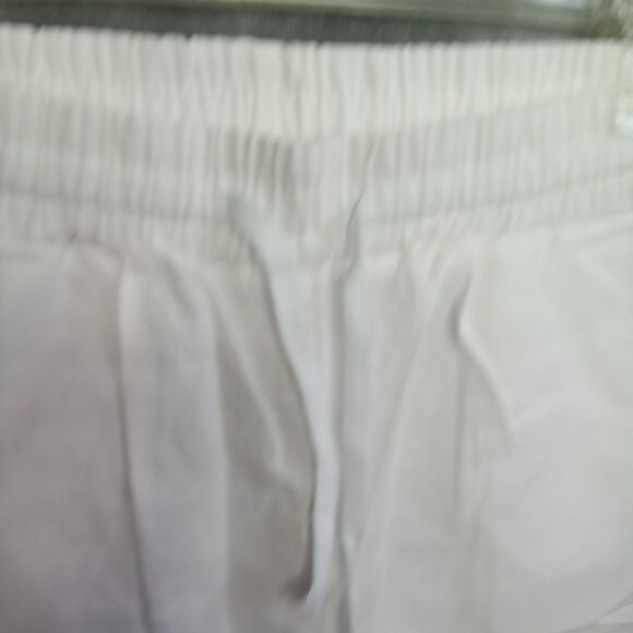 Unbranded Womens Medium Shorts White Pocket Electric Waistband Drawstring - Picture 3 of 6